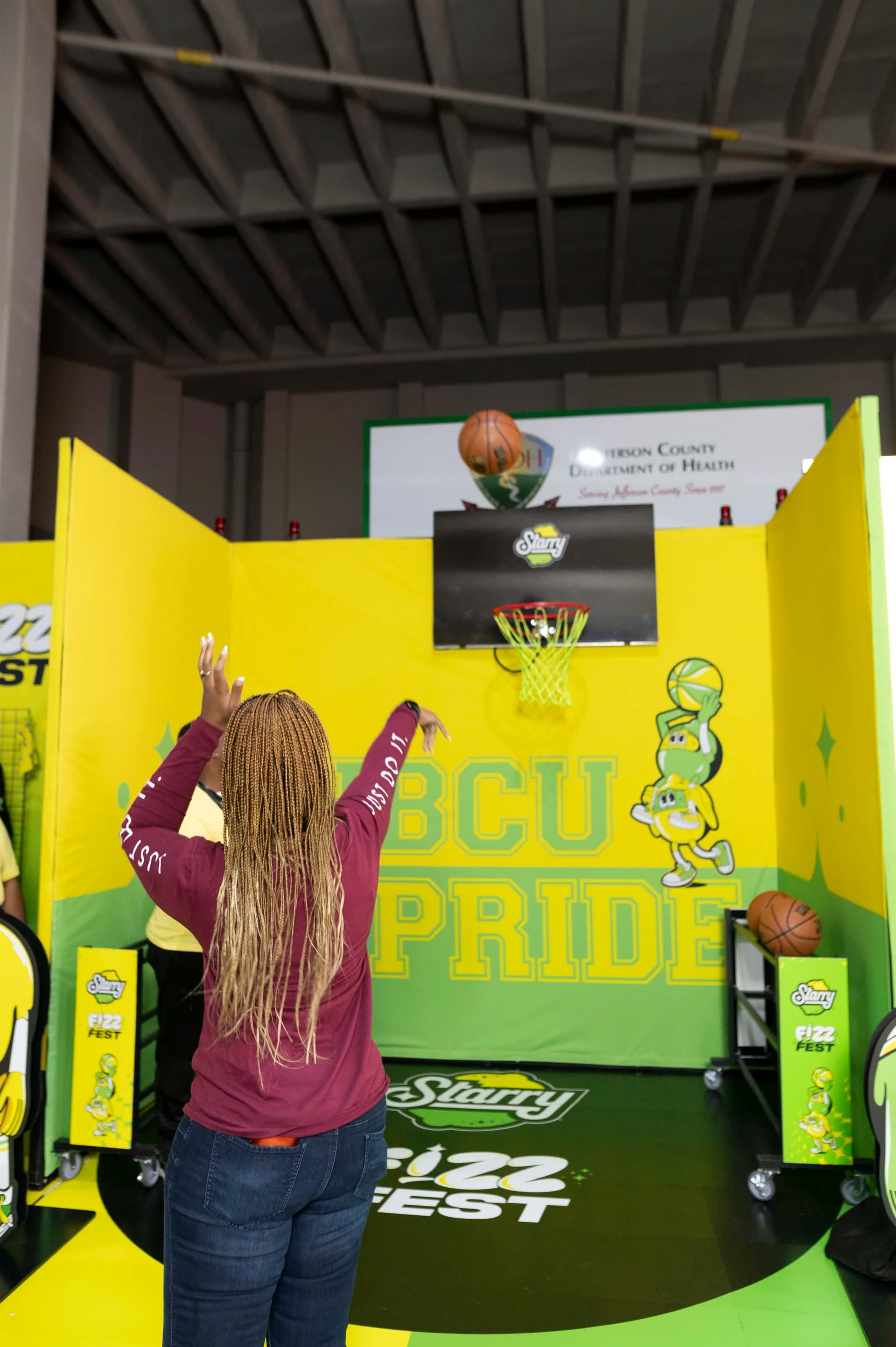branded basketball arcade game for interactive event activation